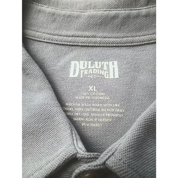 Duluth Trading Co Button Up Mens Pocket Tee Size XL Short sleeve Gray - Picture 3 of 6